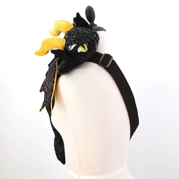 SPOOKYVILLE CRITTERS Black Dragon Plush Sling Backpack - Picture 3 of 4
